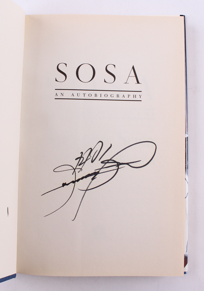 Sammy Sosa Signed "Sosa" Hardback Book (SOP COA) at PristineAuction.com Sammy Sosa Signed "Sosa" Hardback Book (SOP COA) at PristineAuction.com