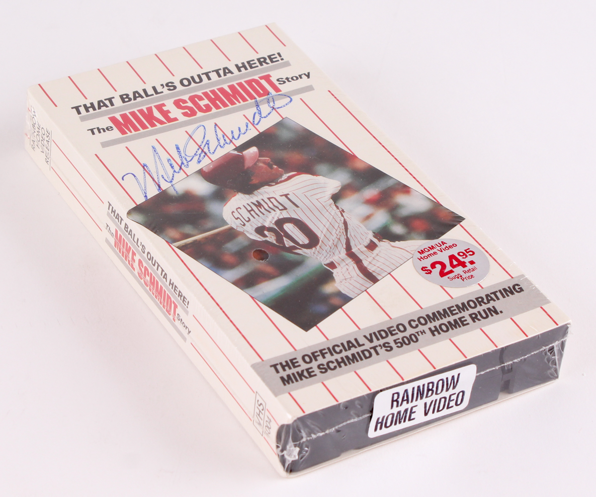 Mike Schmidt Signed "That Ball's Outta Here!" VHS Tape (SOP COA) at PristineAuction.com Mike Schmidt Signed "That Ball's Outta Here!" VHS Tape (SOP COA) at PristineAuction.com