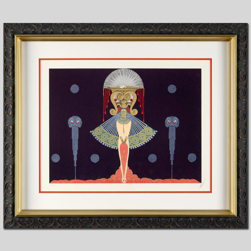 Erte Signed "Salome" 30x36 Custom Framed Serigraph AP #30/60 at PristineAuction.com Erte Signed "Salome" 30x36 Custom Framed Serigraph AP #30/60 at PristineAuction.com