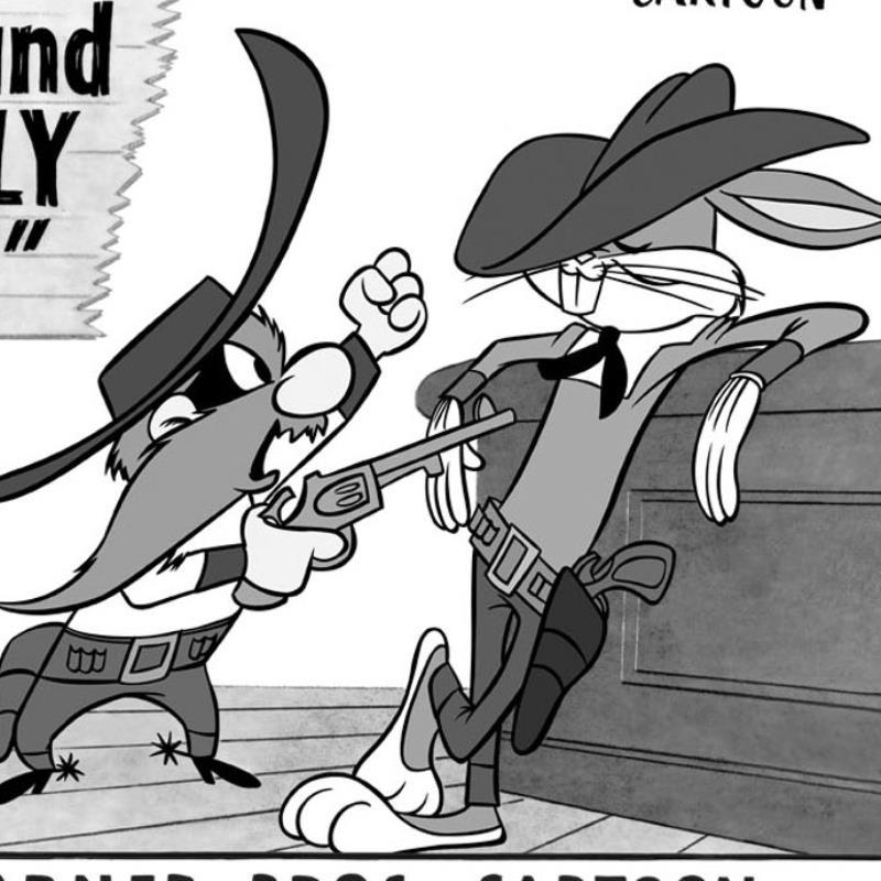 Warner Bros. "Wild and Wooly - Bugs Fence" Numbered LE 20x16 Giclee at PristineAuction.com Warner Bros. "Wild and Wooly - Bugs Fence" Numbered LE 20x16 Giclee at PristineAuction.com