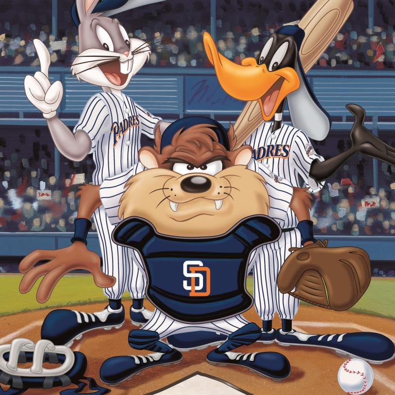 Warner Bros. "At the Plate (Padres)" Numbered LE 16x20 Giclee at PristineAuction.com Warner Bros. "At the Plate (Padres)" Numbered LE 16x20 Giclee at PristineAuction.com