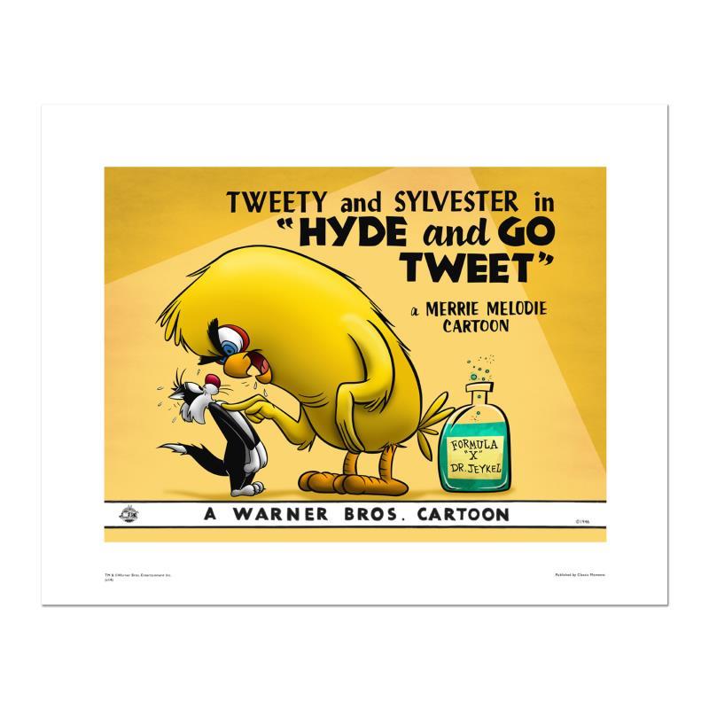 Warner Bros. "Hyde and Go Tweet- color" Numbered LE 20x16 Giclee at PristineAuction.com Warner Bros. "Hyde and Go Tweet- color" Numbered LE 20x16 Giclee at PristineAuction.com