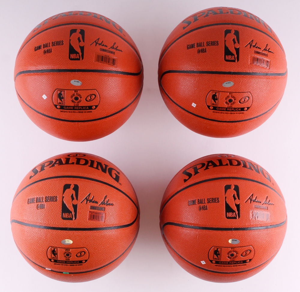 Lot of (4) Signed NBA Basketballs Including Jahlil Okafor, Frank
