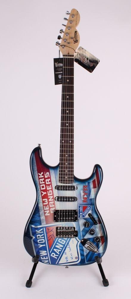 Henrik Lundqvist Signed LE New York Rangers Electric Guitar Inscribed "NYR All Time Wins Leader" (Steiner COA) at PristineAuction.com Henrik Lundqvist Signed LE New York Rangers Electric Guitar Inscribed "NYR All Time Wins Leader" (Steiner COA) at PristineAuction.com
