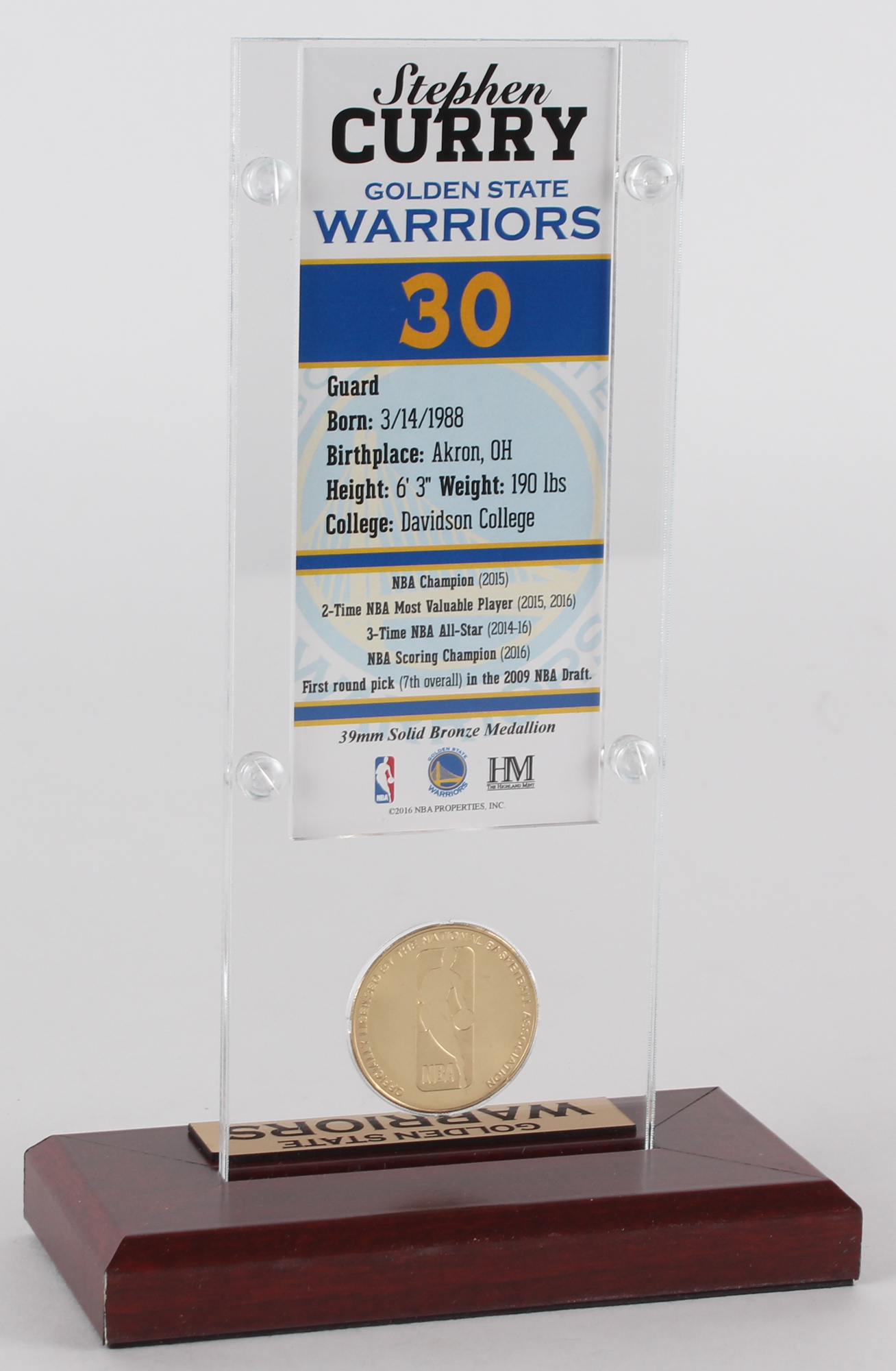 Stephen Curry Commemorative Warriors Ticket & Bronze Coin Display from Highland Mint at PristineAuction.com Stephen Curry Commemorative Warriors Ticket & Bronze Coin Display from Highland Mint at PristineAuction.com