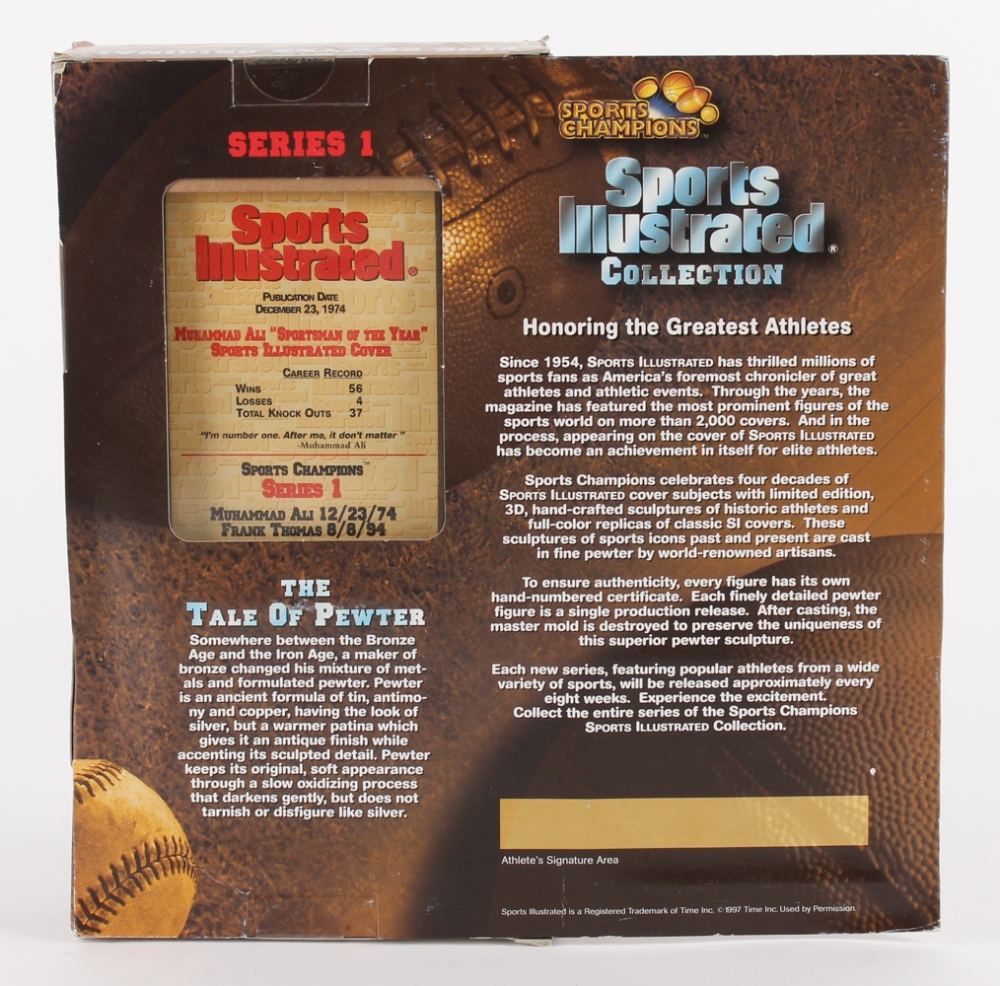 1997 Sports Illustrated Fine Pewter Muhammad Ali Figurine Pristine