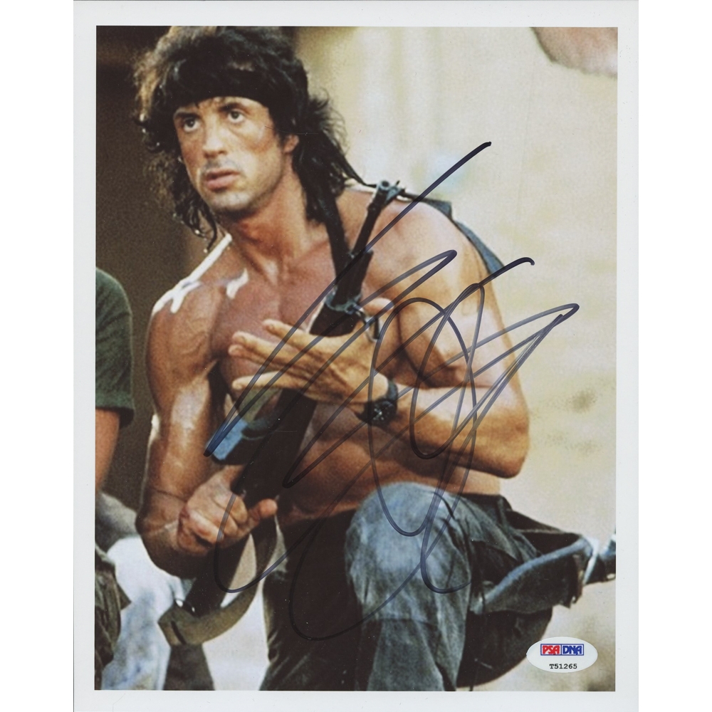 sylvester stallone signed poster