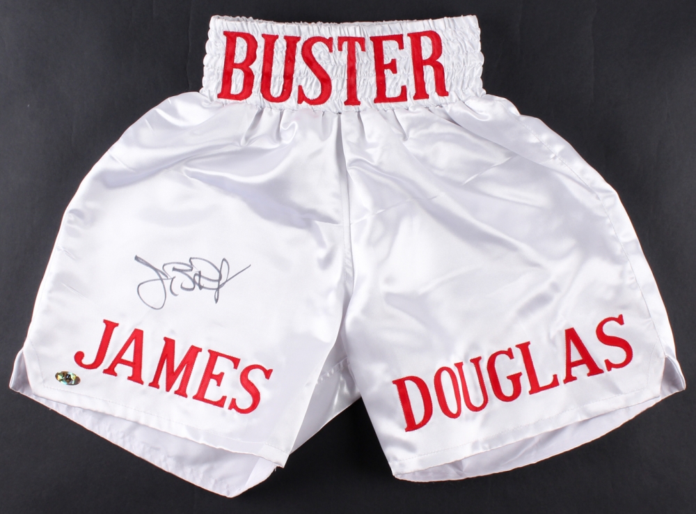 James "Buster" Douglas Signed Boxing Shorts (MAB Hologram) at PristineAuction.com James "Buster" Douglas Signed Boxing Shorts (MAB Hologram) at PristineAuction.com
