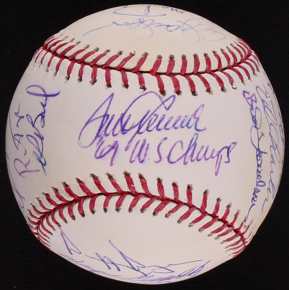 1969 Mets World Series Champions OML Baseball Team-Signed by (19) with Tom Seaver, Al Weis, Jim McAndrew, Joe PIgnataro, Amos Otis, Wayne Garrett (MLB Hologram) at PristineAuction.com 1969 Mets World Series Champions OML Baseball Team-Signed by (19) with Tom Seaver, Al Weis, Jim McAndrew, Joe PIgnataro, Amos Otis, Wayne Garrett (MLB Hologram) at PristineAuction.com