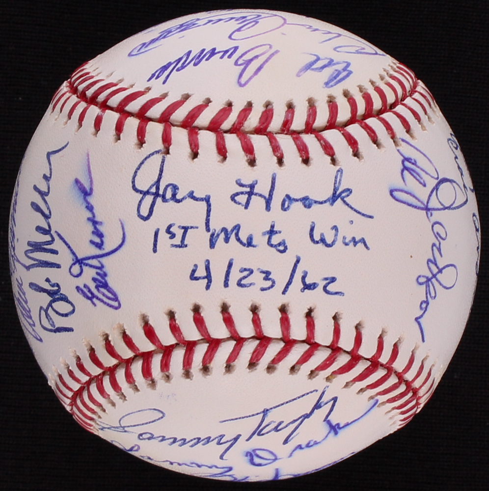1962 Mets OML Baseball Team-Signed by (19) With Craig Anderson, Ed Bouchee, Chris Cannizzaro, Joe Christopher, Cliff Cook, Roger Craig (MLB Hologram) at PristineAuction.com 1962 Mets OML Baseball Team-Signed by (19) With Craig Anderson, Ed Bouchee, Chris Cannizzaro, Joe Christopher, Cliff Cook, Roger Craig (MLB Hologram) at PristineAuction.com