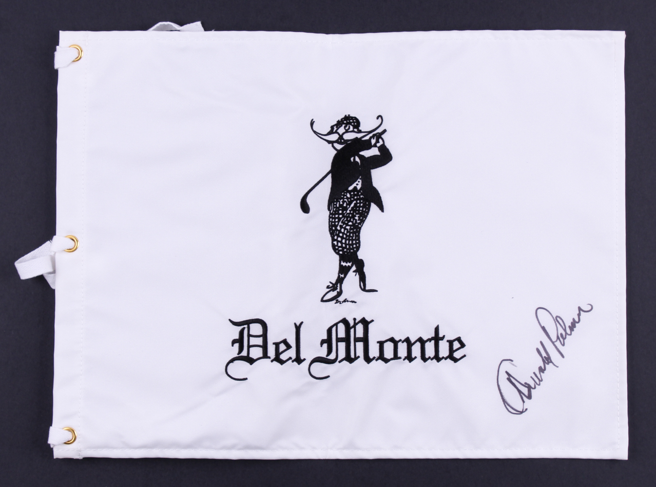 Arnold Palmer Signed "Del Monte" Golf Pin Flag (JSA ALOA) at PristineAuction.com Arnold Palmer Signed "Del Monte" Golf Pin Flag (JSA ALOA) at PristineAuction.com