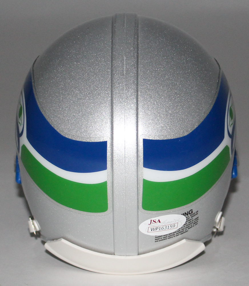 Brian Bosworth Signed Seahawks Throwback Mini-Helmet (JSA COA) at PristineAuction.com Brian Bosworth Signed Seahawks Throwback Mini-Helmet (JSA COA) at PristineAuction.com