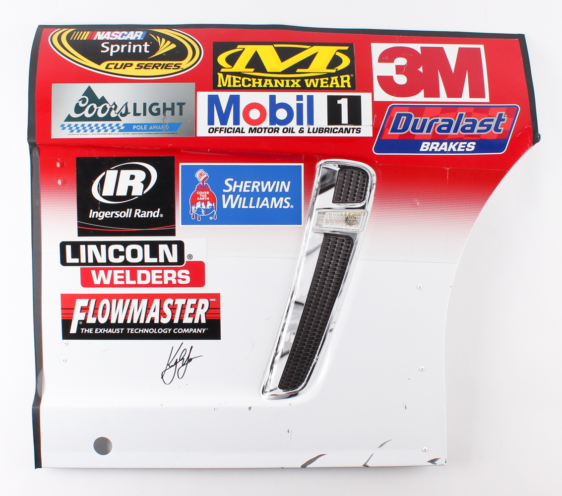 Kyle Larson Signed NASCAR 29" x 27" Race-Used Sheetmetal Cup Series Car Panel (PA COA) at PristineAuction.com Kyle Larson Signed NASCAR 29" x 27" Race-Used Sheetmetal Cup Series Car Panel (PA COA) at PristineAuction.com