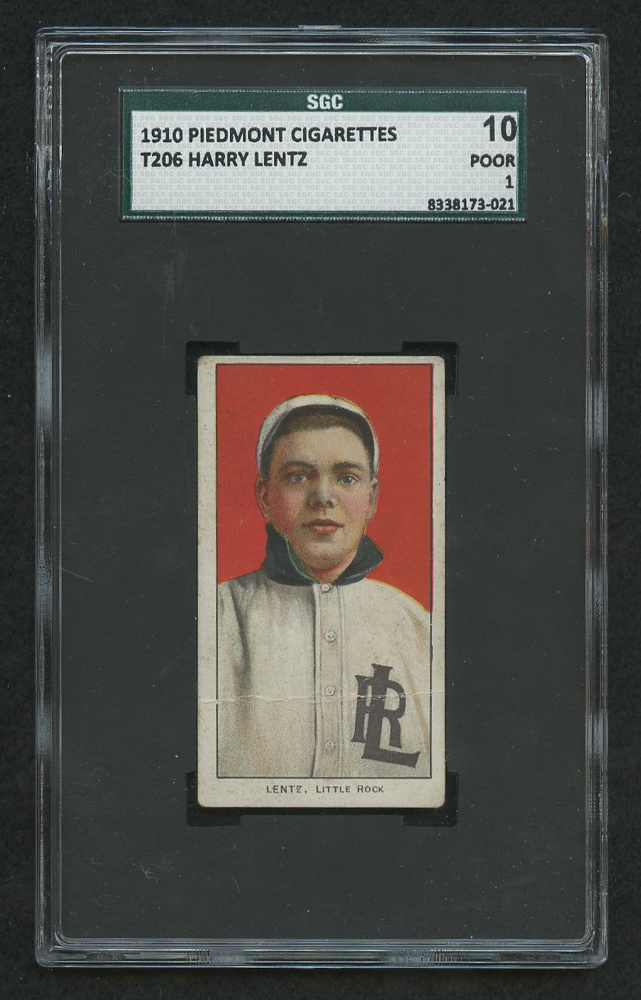 909-11 T206 #284 Harry Lentz (SGC 1) at PristineAuction.com 909-11 T206 #284 Harry Lentz (SGC 1) at PristineAuction.com