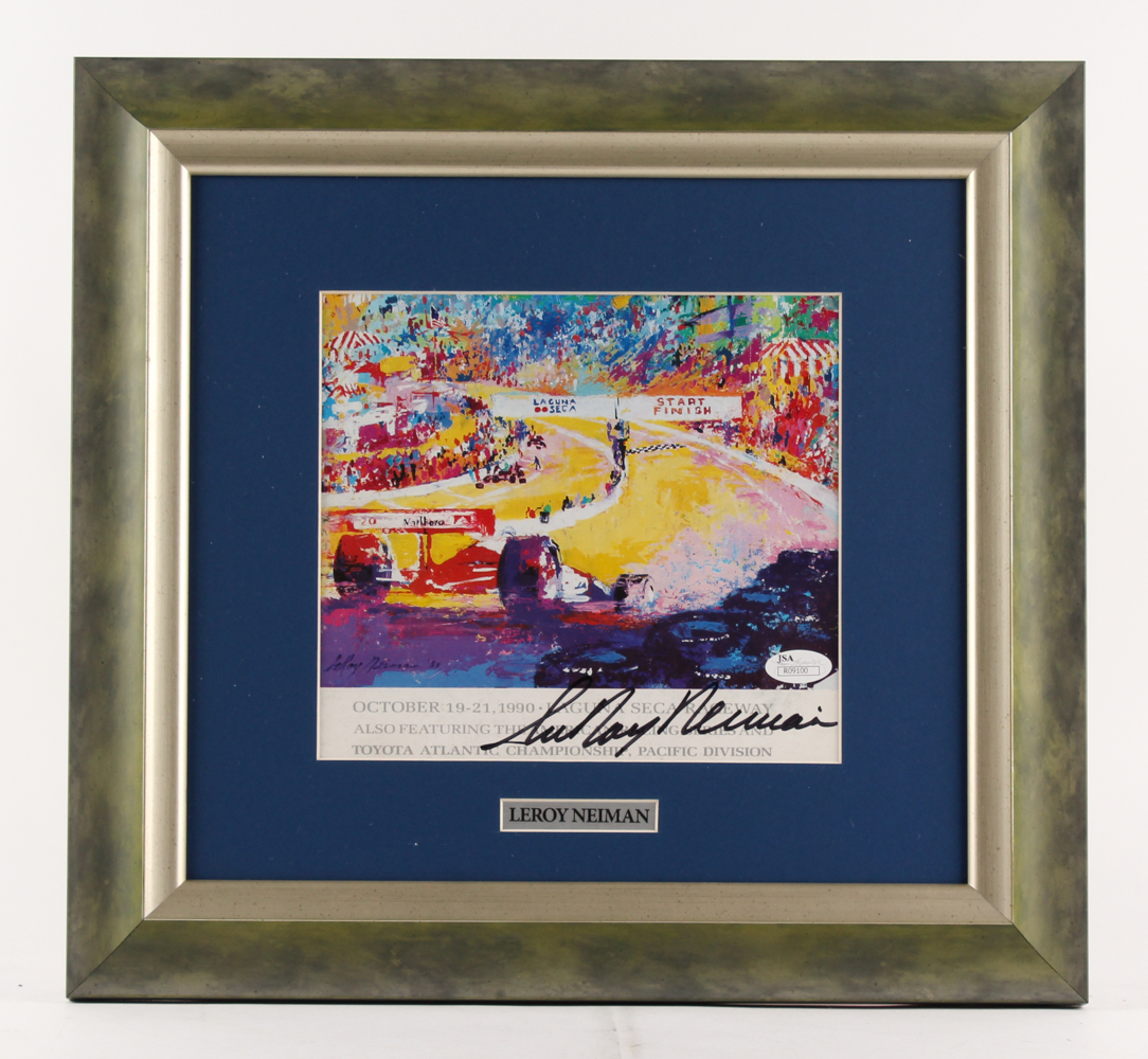 LeRoy Neiman Signed "Formula One Car Racing" 14" x 15" Custom Framed Print Display (JSA COA) at PristineAuction.com LeRoy Neiman Signed "Formula One Car Racing" 14" x 15" Custom Framed Print Display (JSA COA) at PristineAuction.com