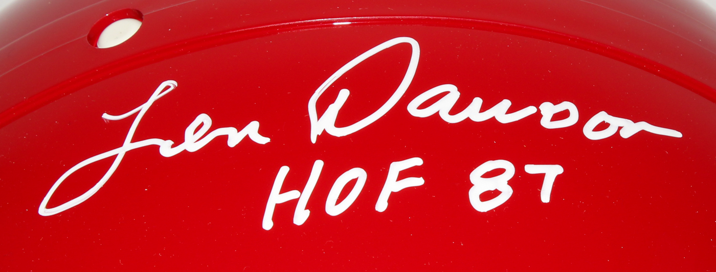 Len Dawson Signed Dallas Texans Throwback Full-Size Authentic Pro-Line Helmet Inscribed "HOF 87" (JSA COA) at PristineAuction.com Len Dawson Signed Dallas Texans Throwback Full-Size Authentic Pro-Line Helmet Inscribed "HOF 87" (JSA COA) at PristineAuction.com