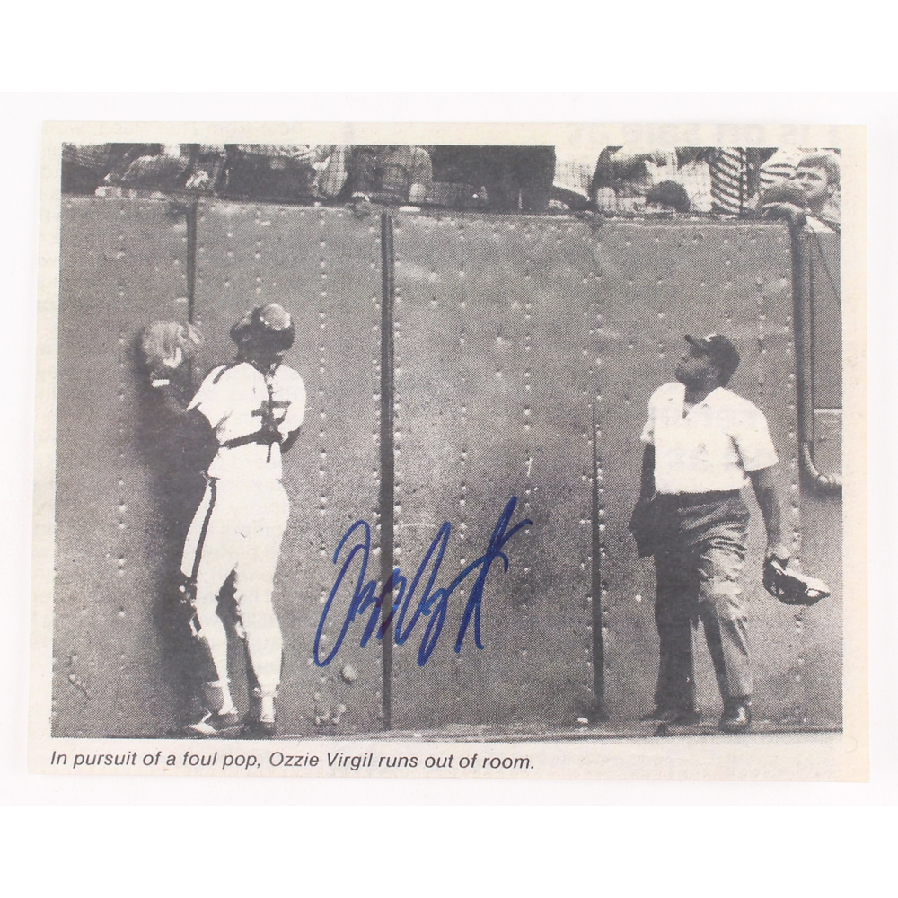 Ozzie Virgil Jr. Signed 8.5" x 6.5" Newspaper Photo (JSA COA