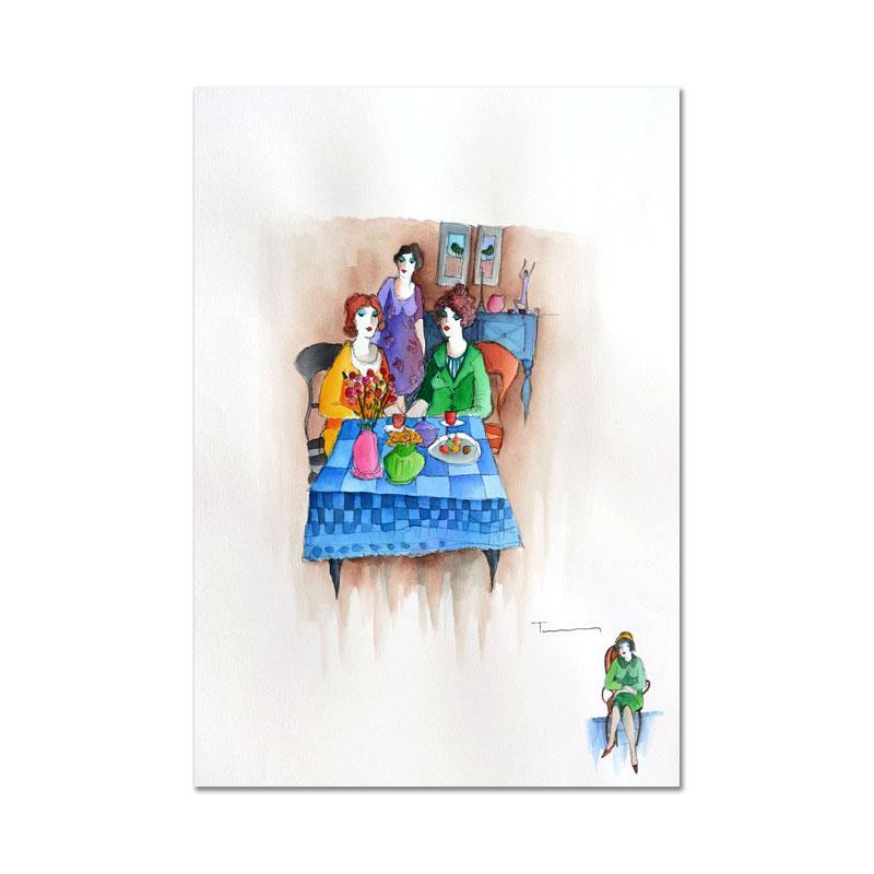 Itzchak Tarkay Signed 22x30 Original Mixed Media Watercolor at PristineAuction.com Itzchak Tarkay Signed 22x30 Original Mixed Media Watercolor at PristineAuction.com