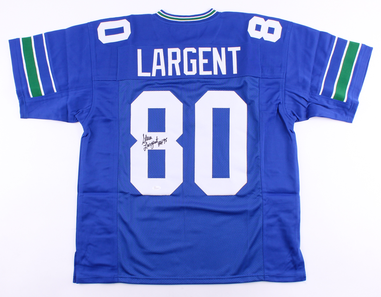Steve Largent Signed Seahawks Jersey Inscribed "HOF 95" (JSA COA) at PristineAuction.com Steve Largent Signed Seahawks Jersey Inscribed "HOF 95" (JSA COA) at PristineAuction.com