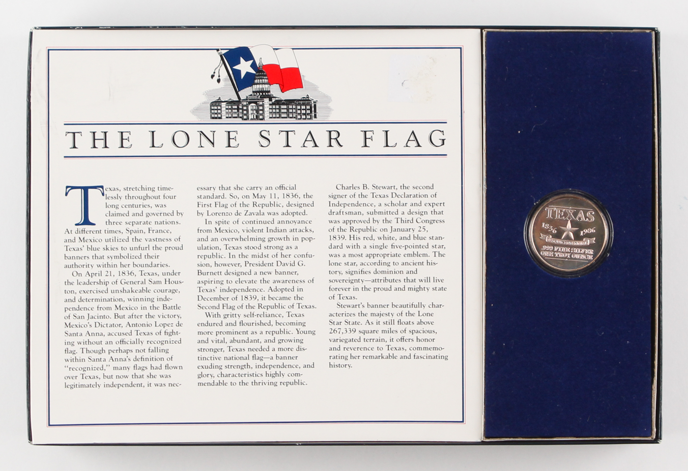 Lone Star Flag of Texas (The Capitol Committee COA) at PristineAuction.com Lone Star Flag of Texas (The Capitol Committee COA) at PristineAuction.com