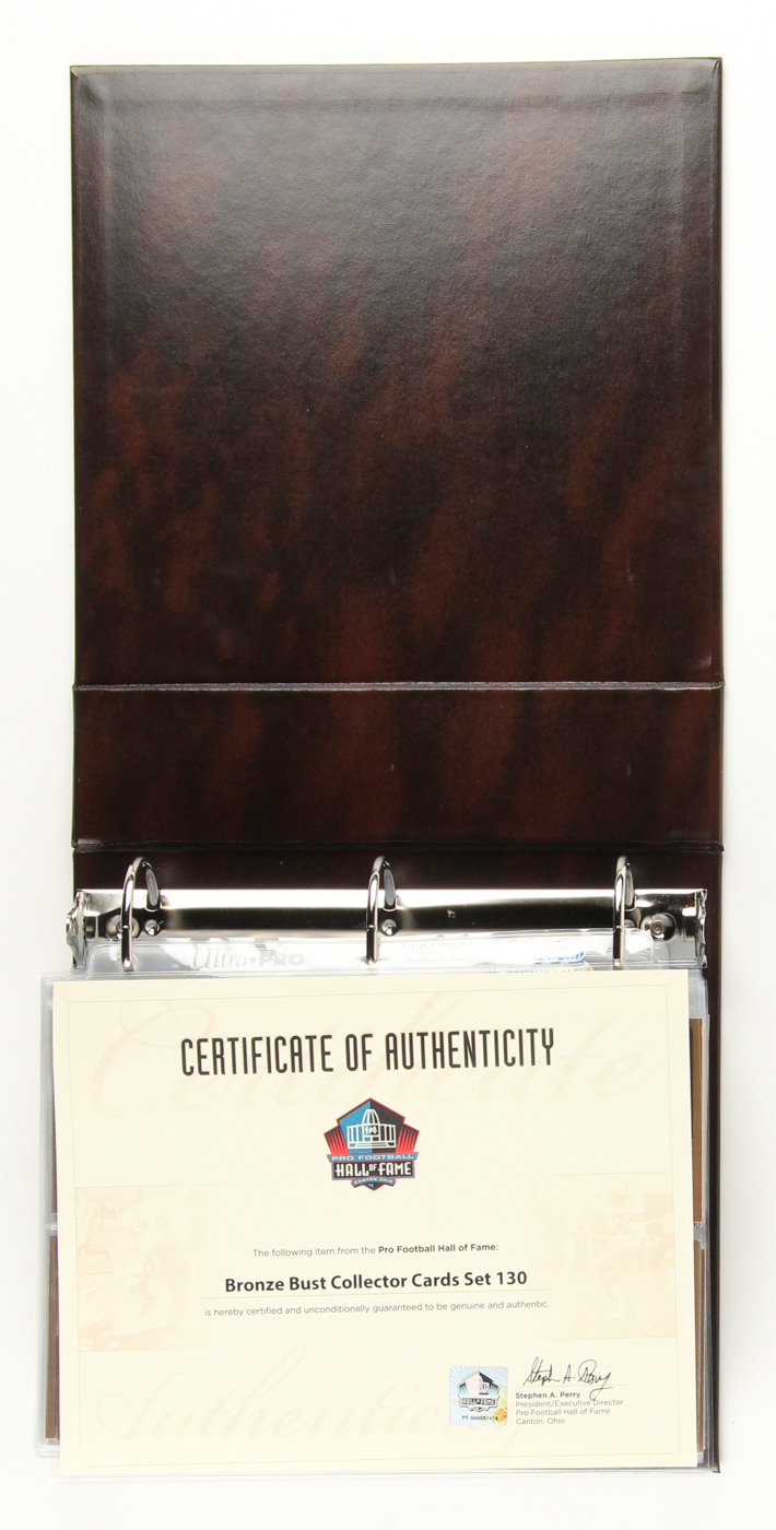 Pro Football Hall of Fame Bronze Bust Collector Card Set Signed by (147+) with Joe Montana, John Elway, Barry Sanders, John Madden, Steve Young, Terry Bradshaw, Franco Harris, Jack Lambert, Dan Marino (HOF COA) at PristineAuction.com Pro Football Hall of Fame Bronze Bust Collector Card Set Signed by (147+) with Joe Montana, John Elway, Barry Sanders, John Madden, Steve Young, Terry Bradshaw, Franco Harris, Jack Lambert, Dan Marino (HOF COA) at PristineAuction.com