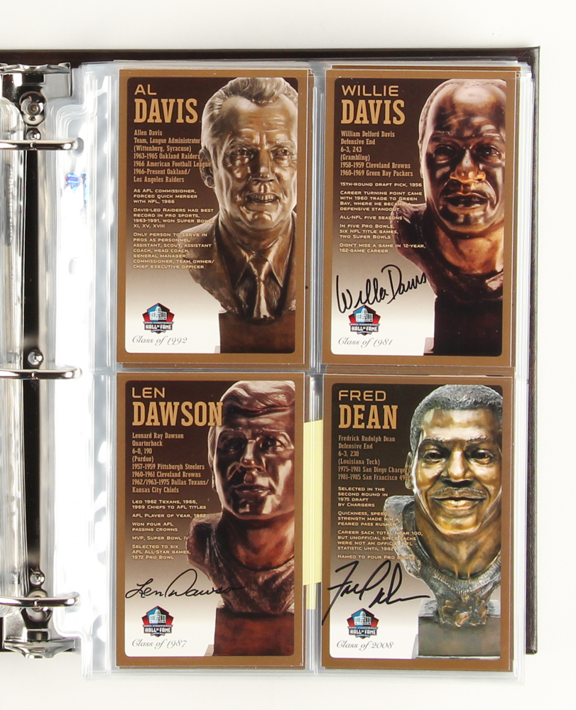 Pro Football Hall of Fame Bronze Bust Collector Card Set Signed by (147+) with Joe Montana, John Elway, Barry Sanders, John Madden, Steve Young, Terry Bradshaw, Franco Harris, Jack Lambert, Dan Marino (HOF COA) at PristineAuction.com Pro Football Hall of Fame Bronze Bust Collector Card Set Signed by (147+) with Joe Montana, John Elway, Barry Sanders, John Madden, Steve Young, Terry Bradshaw, Franco Harris, Jack Lambert, Dan Marino (HOF COA) at PristineAuction.com