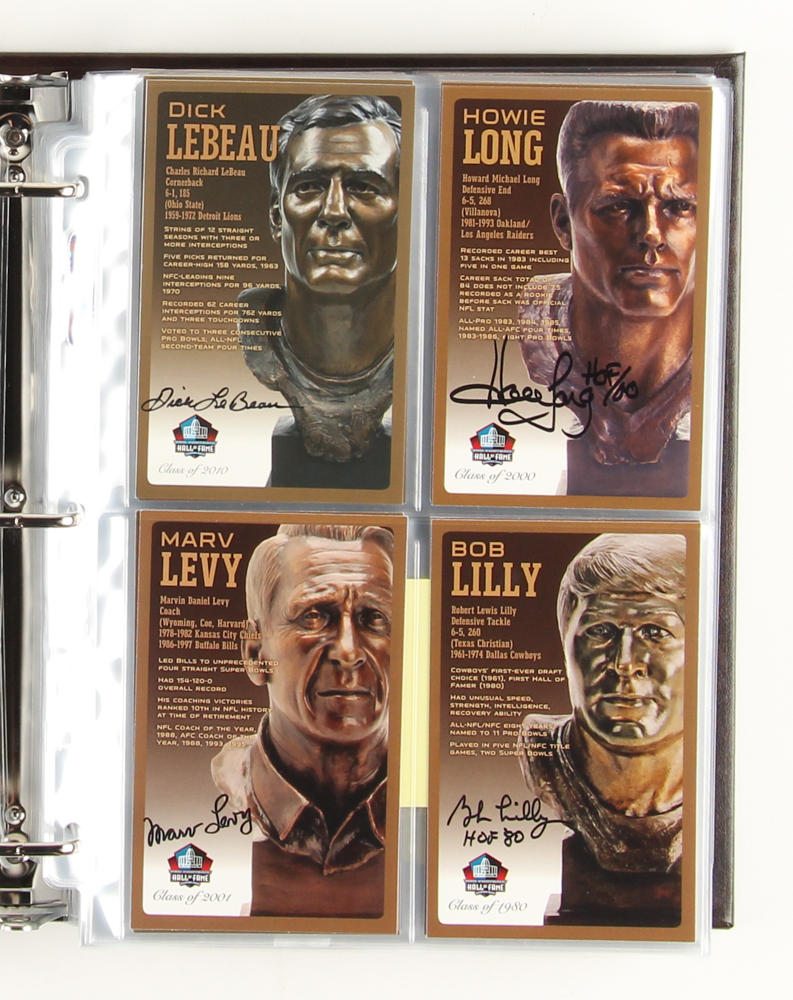 Pro Football Hall of Fame Bronze Bust Collector Card Set Signed by (147+) with Joe Montana, John Elway, Barry Sanders, John Madden, Steve Young, Terry Bradshaw, Franco Harris, Jack Lambert, Dan Marino (HOF COA) at PristineAuction.com Pro Football Hall of Fame Bronze Bust Collector Card Set Signed by (147+) with Joe Montana, John Elway, Barry Sanders, John Madden, Steve Young, Terry Bradshaw, Franco Harris, Jack Lambert, Dan Marino (HOF COA) at PristineAuction.com