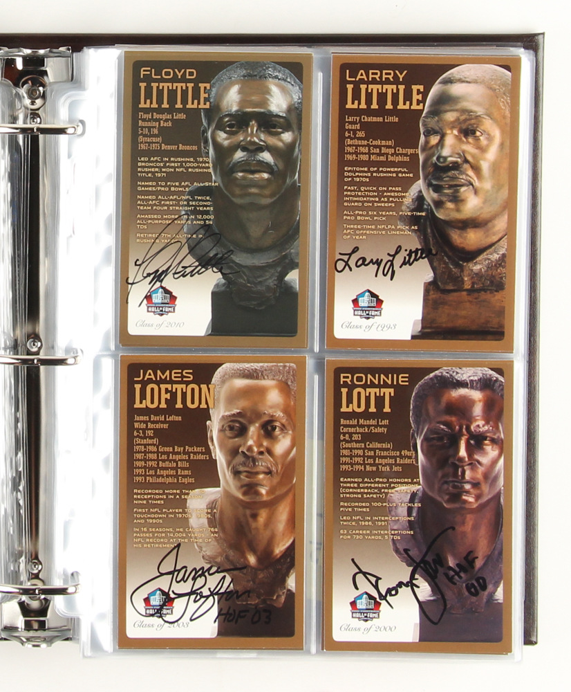 Pro Football Hall of Fame Bronze Bust Collector Card Set Signed by (147+) with Joe Montana, John Elway, Barry Sanders, John Madden, Steve Young, Terry Bradshaw, Franco Harris, Jack Lambert, Dan Marino (HOF COA) at PristineAuction.com Pro Football Hall of Fame Bronze Bust Collector Card Set Signed by (147+) with Joe Montana, John Elway, Barry Sanders, John Madden, Steve Young, Terry Bradshaw, Franco Harris, Jack Lambert, Dan Marino (HOF COA) at PristineAuction.com