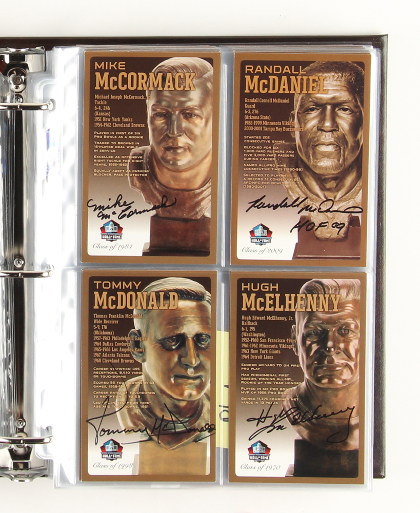 Pro Football Hall of Fame Bronze Bust Collector Card Set Signed by (147+) with Joe Montana, John Elway, Barry Sanders, John Madden, Steve Young, Terry Bradshaw, Franco Harris, Jack Lambert, Dan Marino (HOF COA) at PristineAuction.com Pro Football Hall of Fame Bronze Bust Collector Card Set Signed by (147+) with Joe Montana, John Elway, Barry Sanders, John Madden, Steve Young, Terry Bradshaw, Franco Harris, Jack Lambert, Dan Marino (HOF COA) at PristineAuction.com