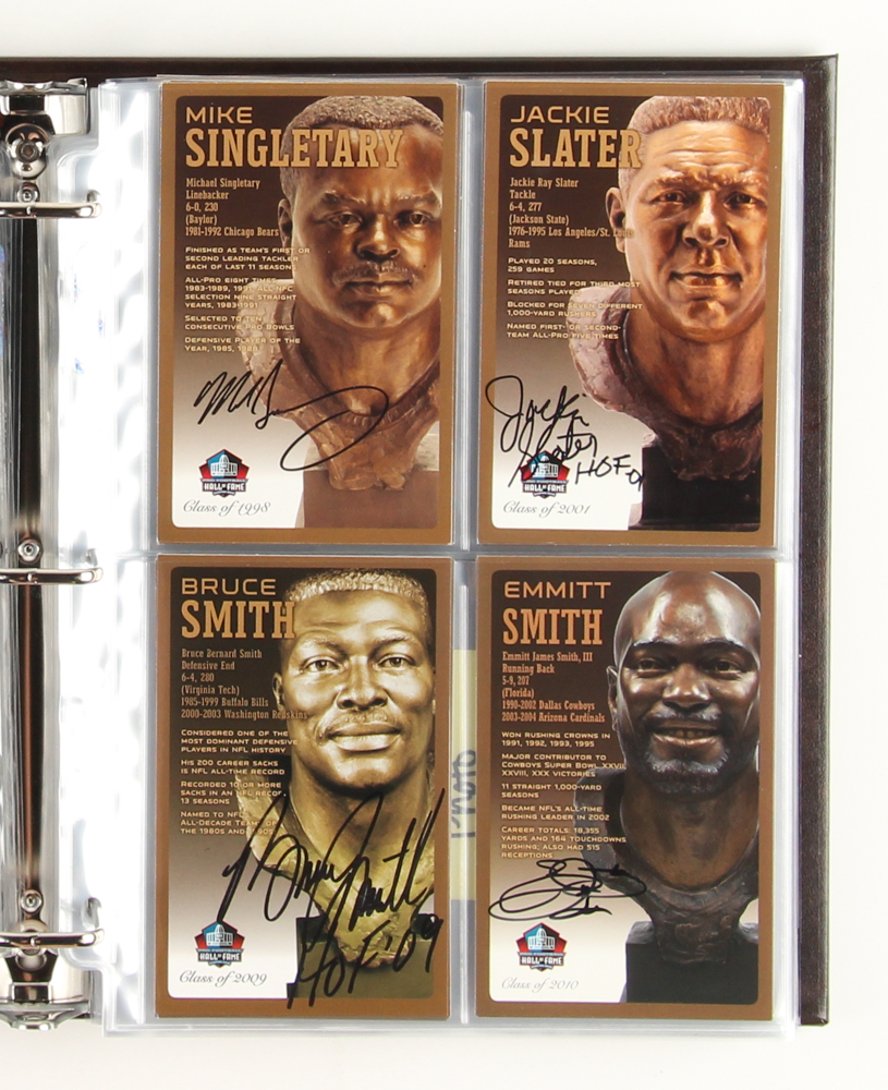 Pro Football Hall of Fame Bronze Bust Collector Card Set Signed by (147+) with Joe Montana, John Elway, Barry Sanders, John Madden, Steve Young, Terry Bradshaw, Franco Harris, Jack Lambert, Dan Marino (HOF COA) at PristineAuction.com Pro Football Hall of Fame Bronze Bust Collector Card Set Signed by (147+) with Joe Montana, John Elway, Barry Sanders, John Madden, Steve Young, Terry Bradshaw, Franco Harris, Jack Lambert, Dan Marino (HOF COA) at PristineAuction.com