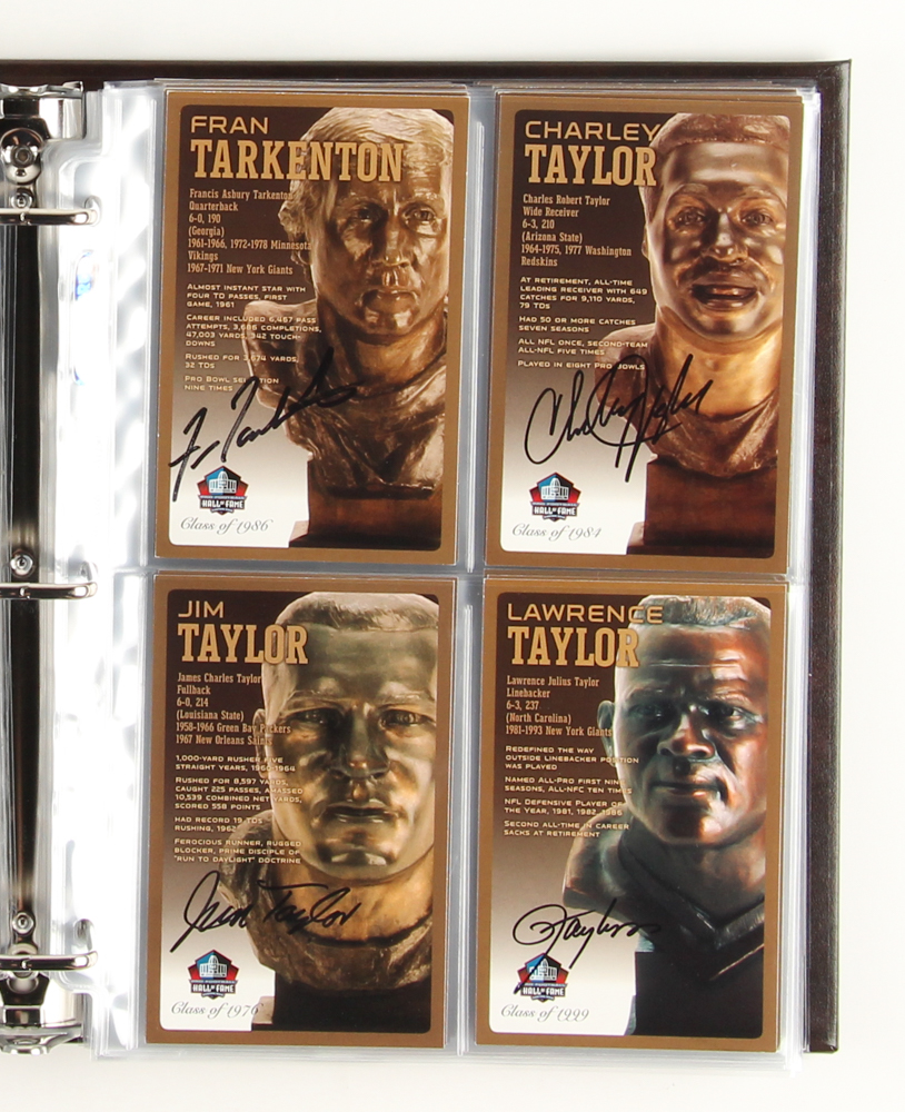 Pro Football Hall of Fame Bronze Bust Collector Card Set Signed by (147+) with Joe Montana, John Elway, Barry Sanders, John Madden, Steve Young, Terry Bradshaw, Franco Harris, Jack Lambert, Dan Marino (HOF COA) at PristineAuction.com Pro Football Hall of Fame Bronze Bust Collector Card Set Signed by (147+) with Joe Montana, John Elway, Barry Sanders, John Madden, Steve Young, Terry Bradshaw, Franco Harris, Jack Lambert, Dan Marino (HOF COA) at PristineAuction.com