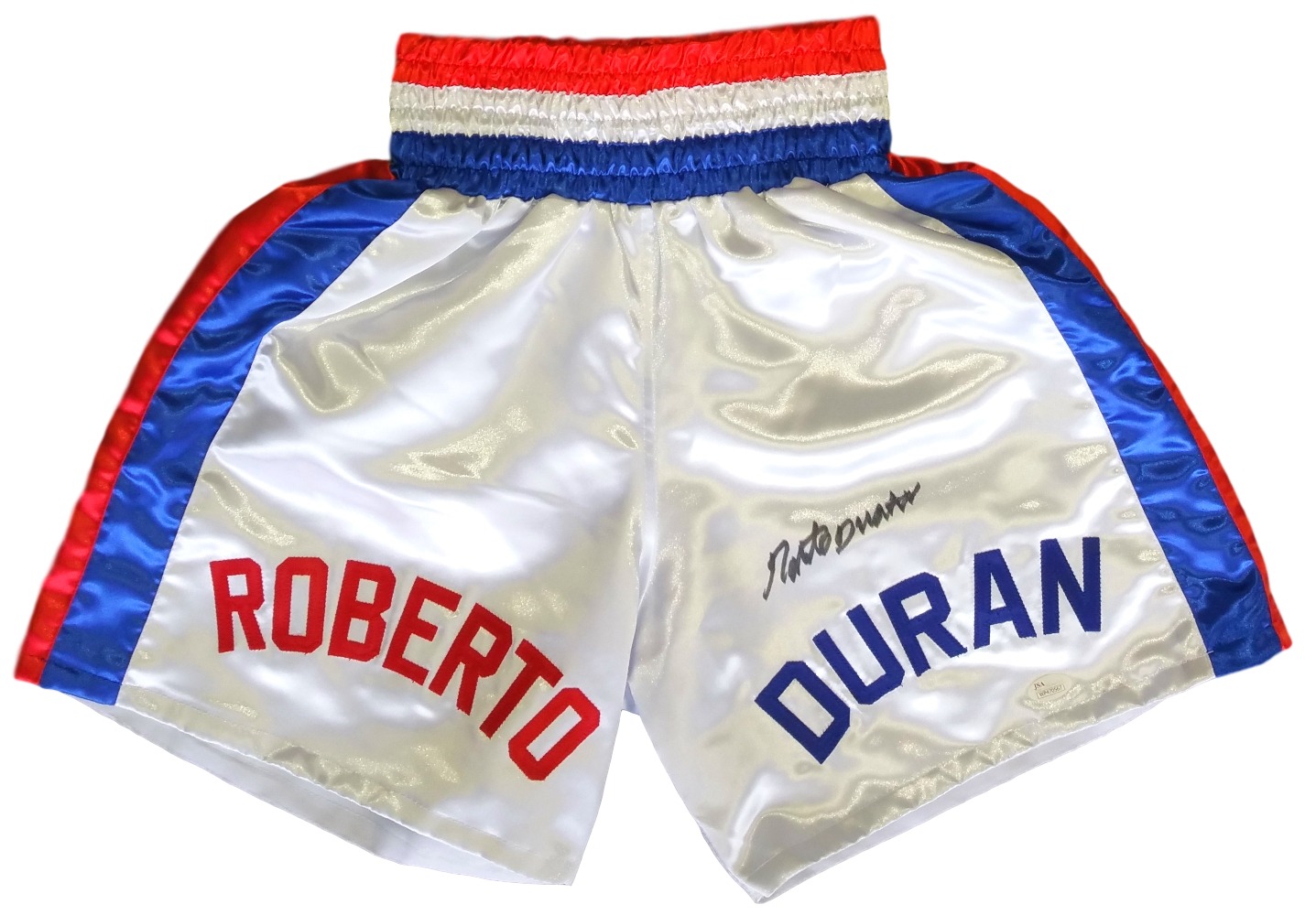 Roberto Duran Signed Boxing Trunks (JSA COA) at PristineAuction.com Roberto Duran Signed Boxing Trunks (JSA COA) at PristineAuction.com