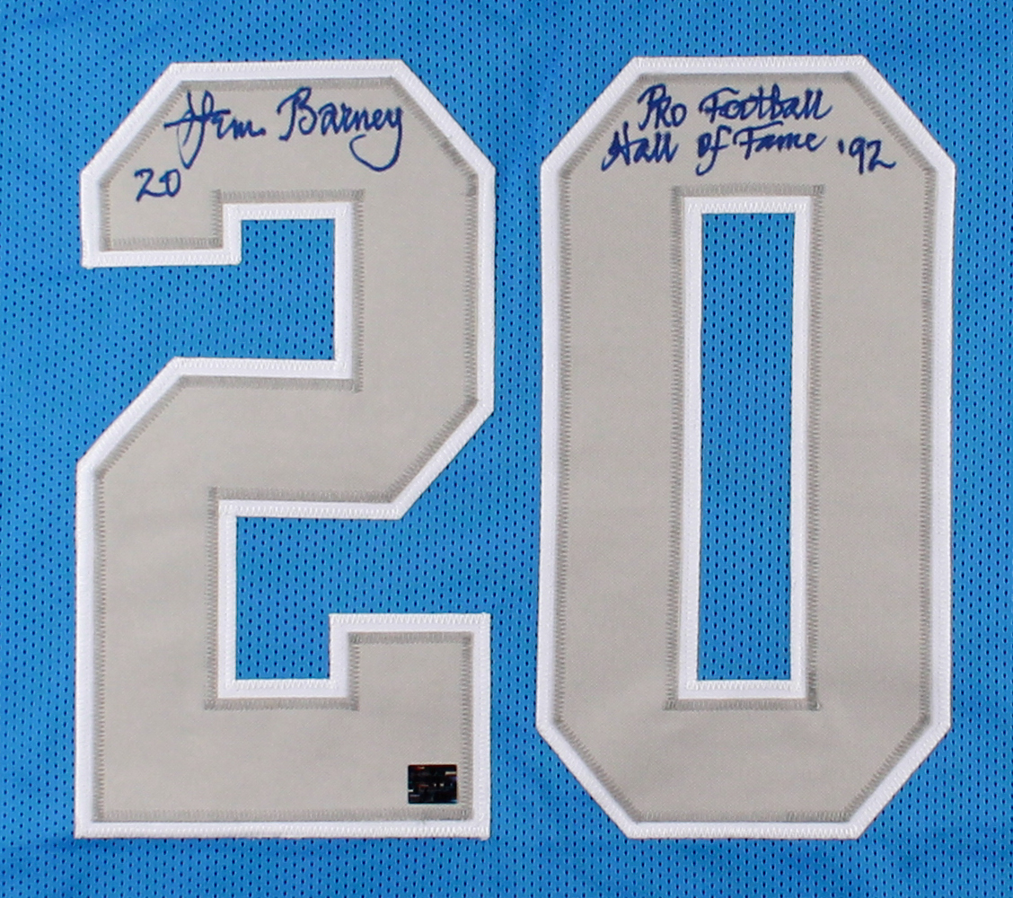 Lem Barney Signed Lions Jersey Inscribed "Pro Football Hall of Fame 92" (Barney COA) at PristineAuction.com Lem Barney Signed Lions Jersey Inscribed "Pro Football Hall of Fame 92" (Barney COA) at PristineAuction.com