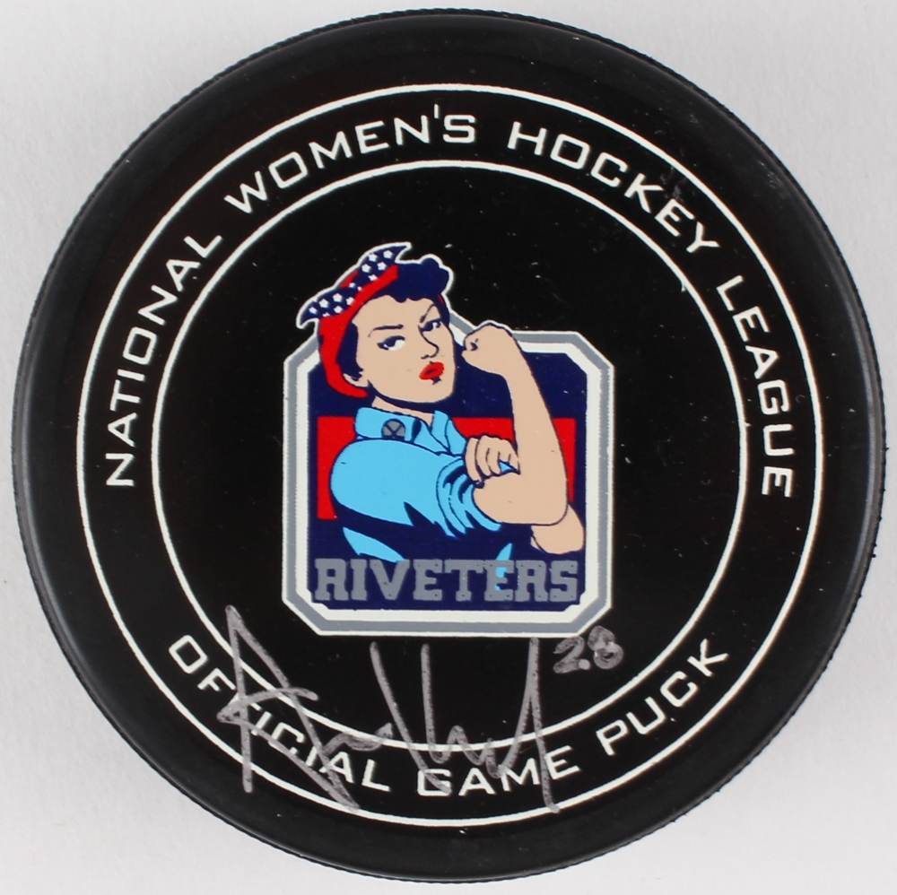 Amanda Kessel Signed Riveters Logo Hockey Puck (TSE) at PristineAuction.com Amanda Kessel Signed Riveters Logo Hockey Puck (TSE) at PristineAuction.com