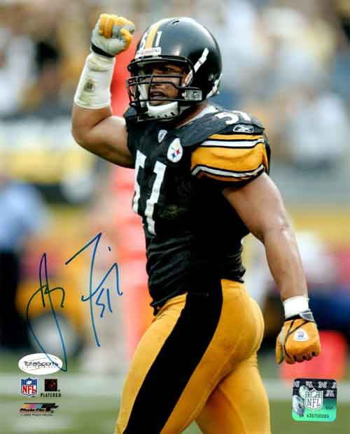 James Farrior Signed Steelers 8x10 Photo (TSE) at PristineAuction.com James Farrior Signed Steelers 8x10 Photo (TSE) at PristineAuction.com