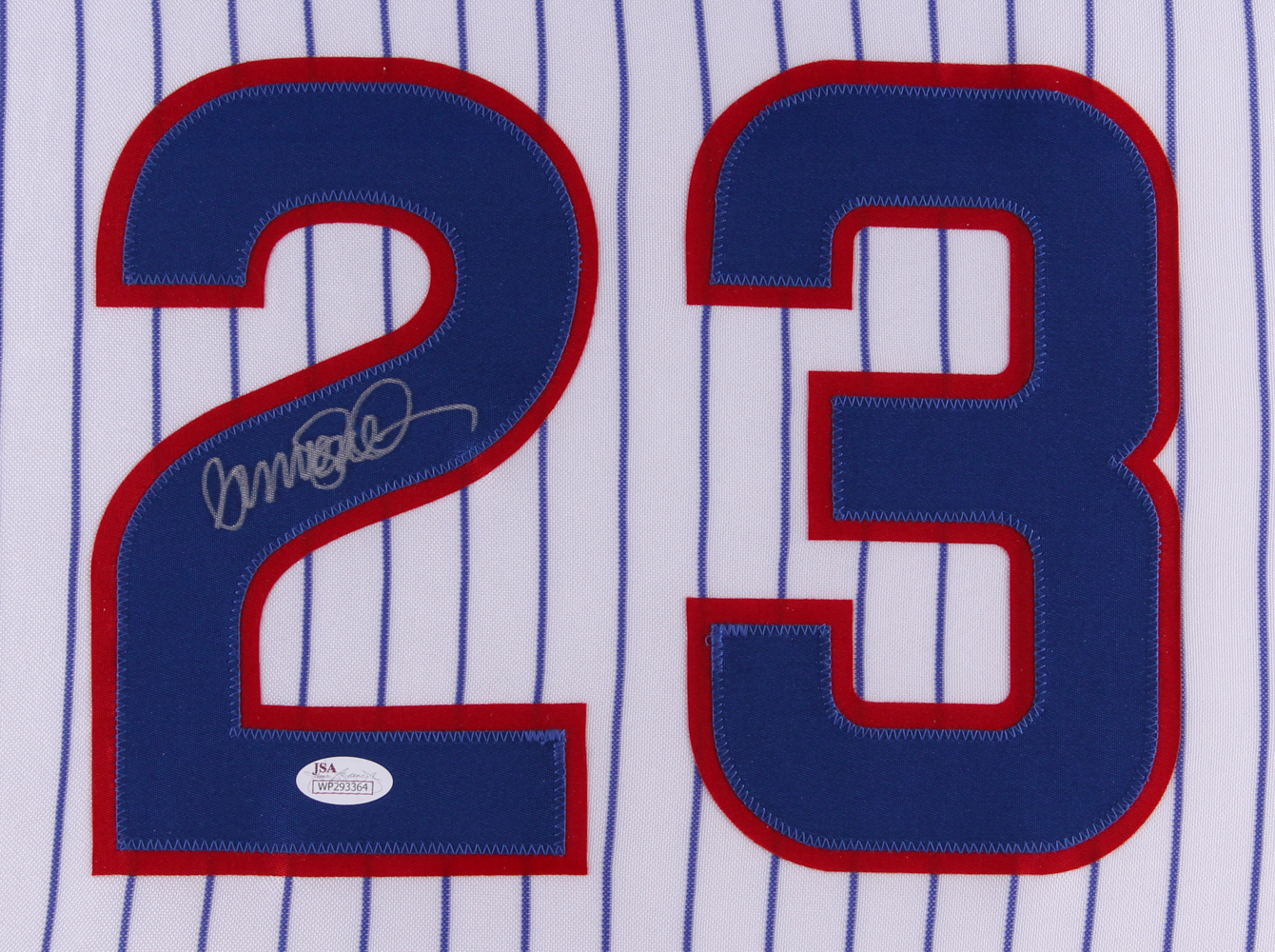 Ryne Sandberg Signed Cubs 35" x 43" Custom Framed Jersey (JSA COA) at PristineAuction.com Ryne Sandberg Signed Cubs 35" x 43" Custom Framed Jersey (JSA COA) at PristineAuction.com