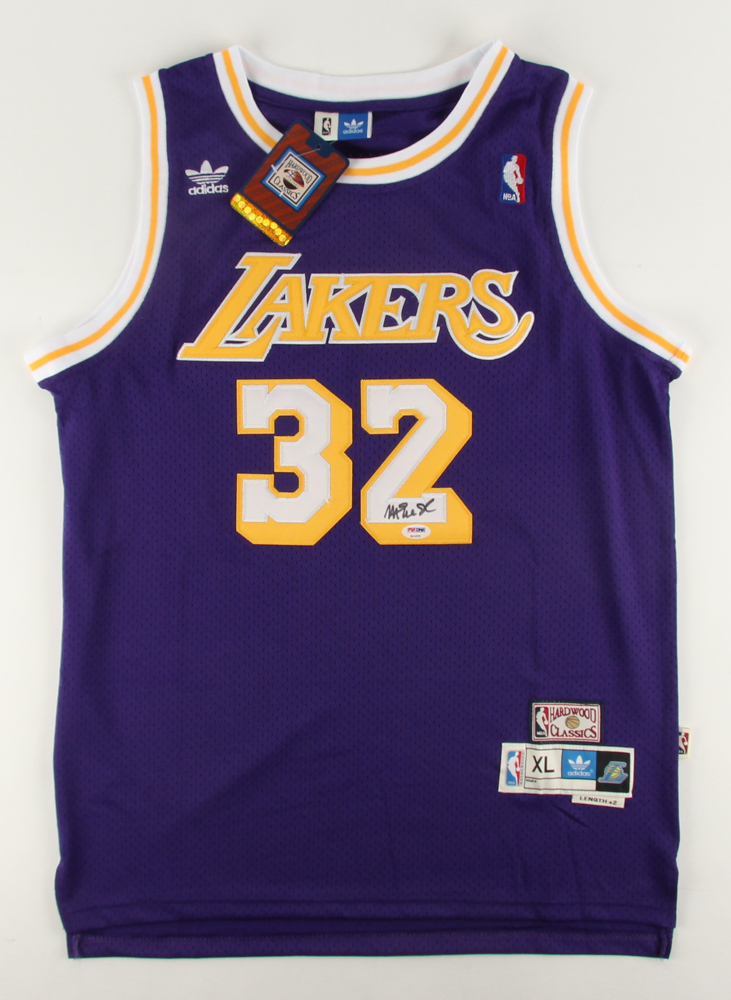 Magic Johnson Signed Lakers Jersey (PSA COA) at PristineAuction.com Magic Johnson Signed Lakers Jersey (PSA COA) at PristineAuction.com