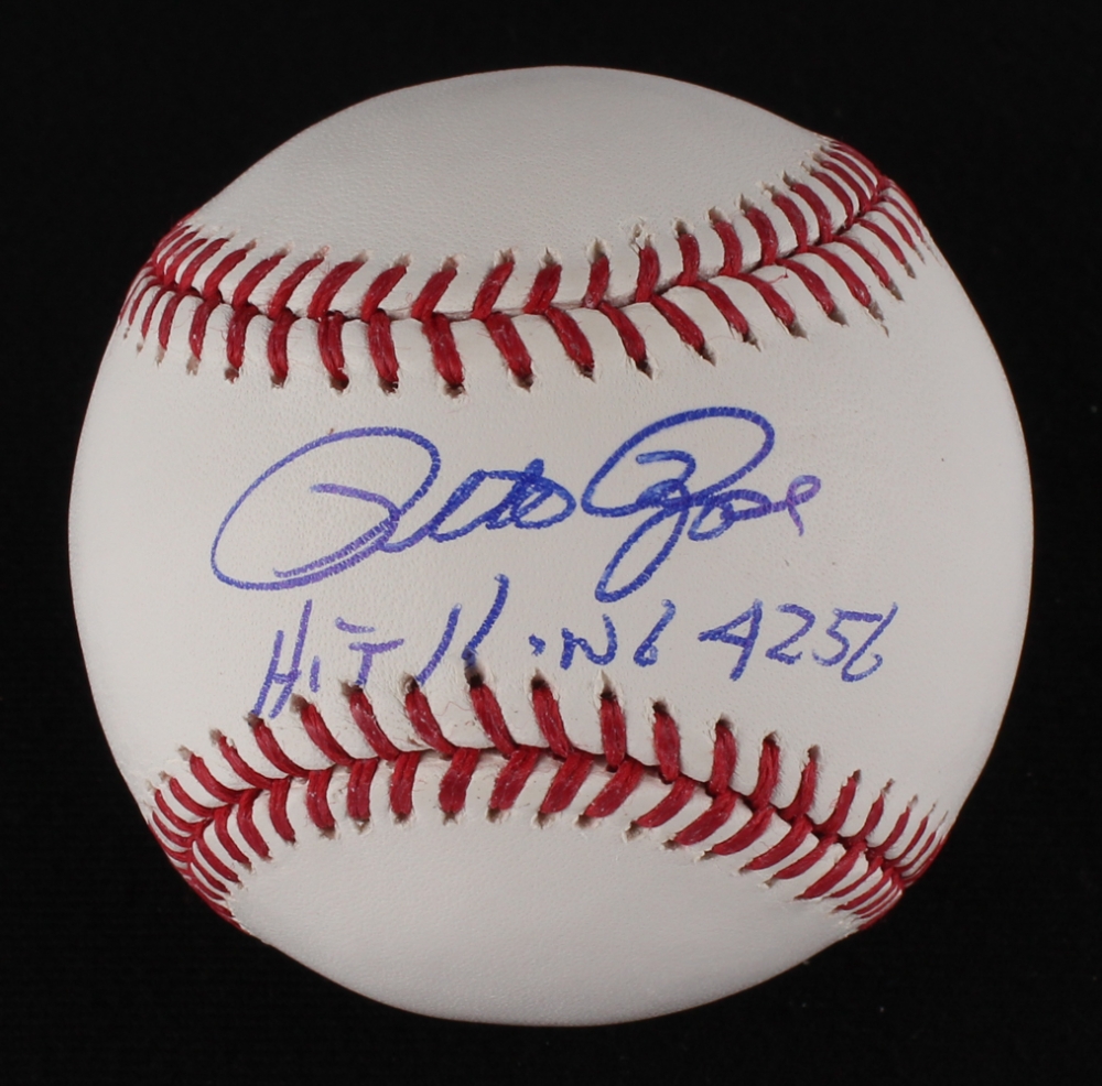 Pete Rose Signed OML Baseball Inscribed "Hit King 4256" (JSA COA) at PristineAuction.com Pete Rose Signed OML Baseball Inscribed "Hit King 4256" (JSA COA) at PristineAuction.com