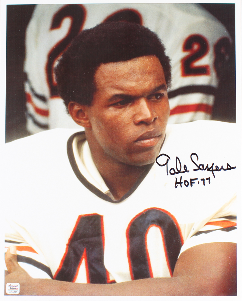Gale Sayers Signed Bears 11x14 Photo Inscribed "HOF 77" (Autograph Reference COA) at PristineAuction.com Gale Sayers Signed Bears 11x14 Photo Inscribed "HOF 77" (Autograph Reference COA) at PristineAuction.com