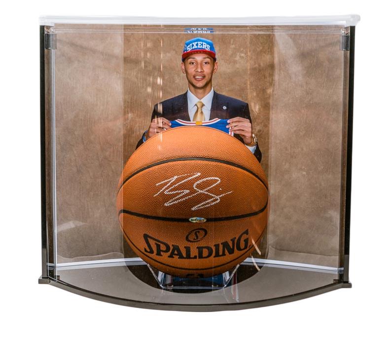 Ben Simmons Signed Official NBA Game Ball Basketball with Curve Display Case (UDA COA) at PristineAuction.com Ben Simmons Signed Official NBA Game Ball Basketball with Curve Display Case (UDA COA) at PristineAuction.com