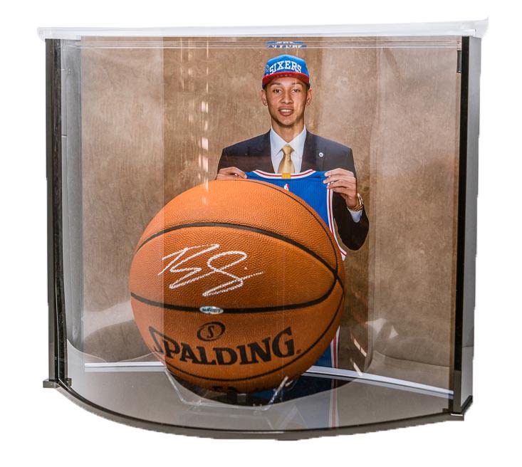 Ben Simmons Signed Official NBA Game Ball Basketball with Curve Display Case (UDA COA) at PristineAuction.com Ben Simmons Signed Official NBA Game Ball Basketball with Curve Display Case (UDA COA) at PristineAuction.com