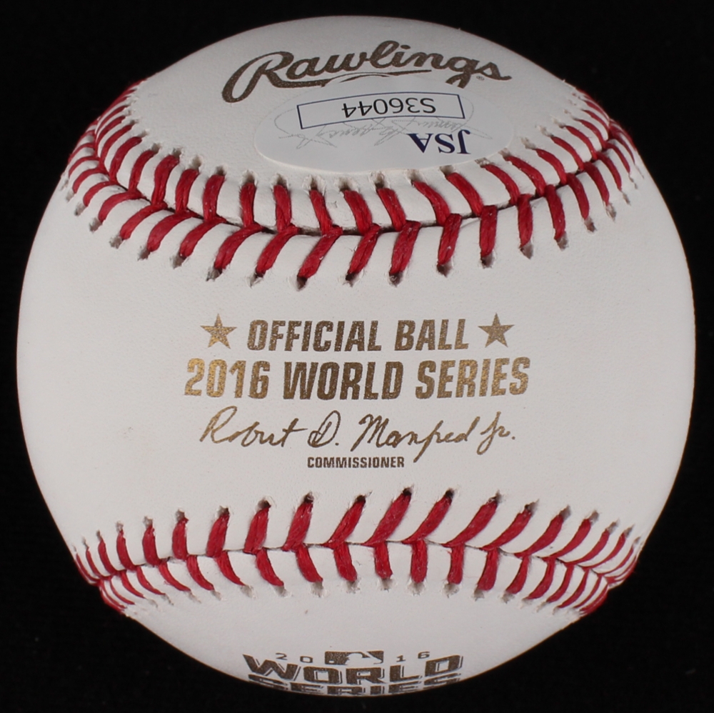 Javier Baez Signed 2016 World Series Champions Cubs Baseball (JSA COA ...