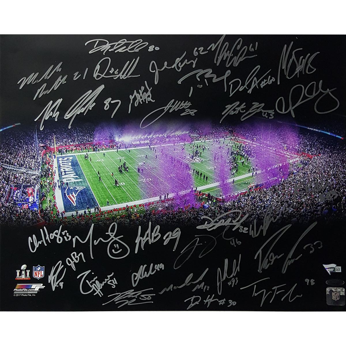 2016 New England Patriots "Superbowl 51 Celebration" LE 16x20 Photo Team-Signed by (31) with Tom Brady, Rob Gronkowski, Martellus Bennett, Malcolm Butler, Dion Lewis (Fanatics & TriStar Hologram) at PristineAuction.com 2016 New England Patriots "Superbowl 51 Celebration" LE 16x20 Photo Team-Signed by (31) with Tom Brady, Rob Gronkowski, Martellus Bennett, Malcolm Butler, Dion Lewis (Fanatics & TriStar Hologram) at PristineAuction.com