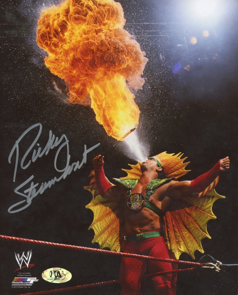 Ricky "The Dragon" Steamboat Signed 8x10 Photo (MAB) Pristine Auction