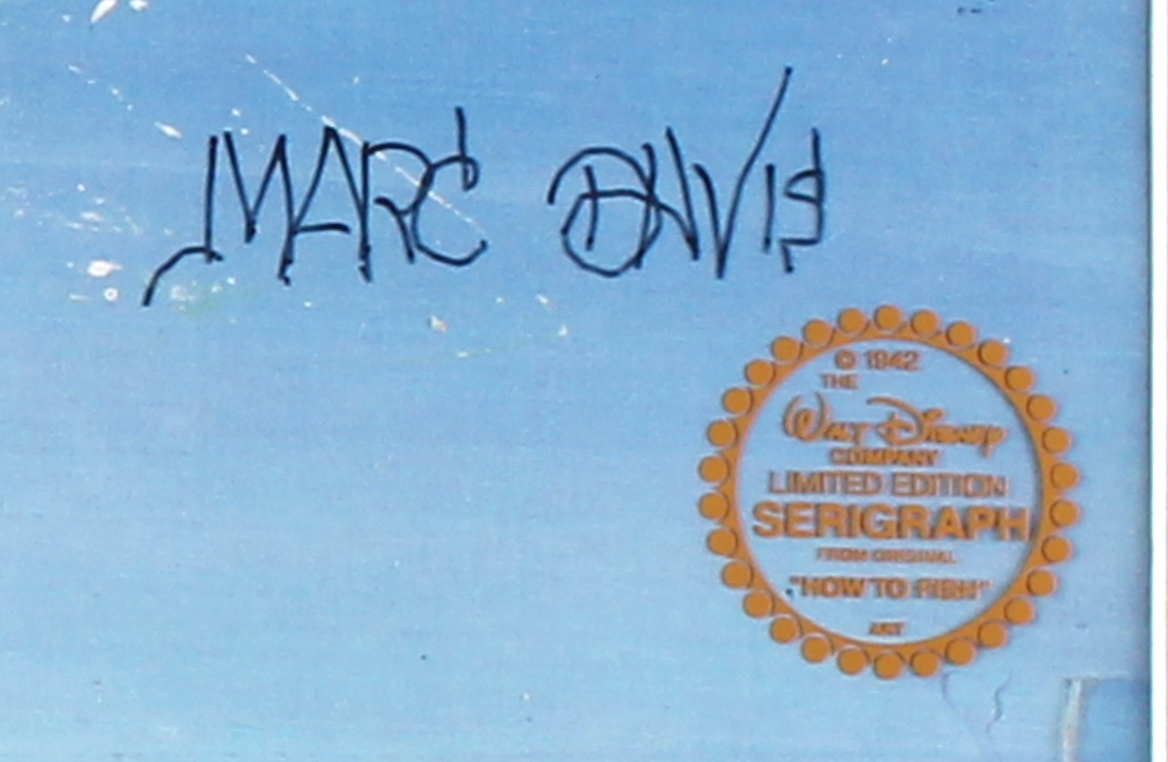 Marc Davis Signed Goofy "How To Fish" Walt Disney 16" x 19" Custom Matted Limited Edition Animation Serigraph Cel (Davis COA) at PristineAuction.com Marc Davis Signed Goofy "How To Fish" Walt Disney 16" x 19" Custom Matted Limited Edition Animation Serigraph Cel (Davis COA) at PristineAuction.com