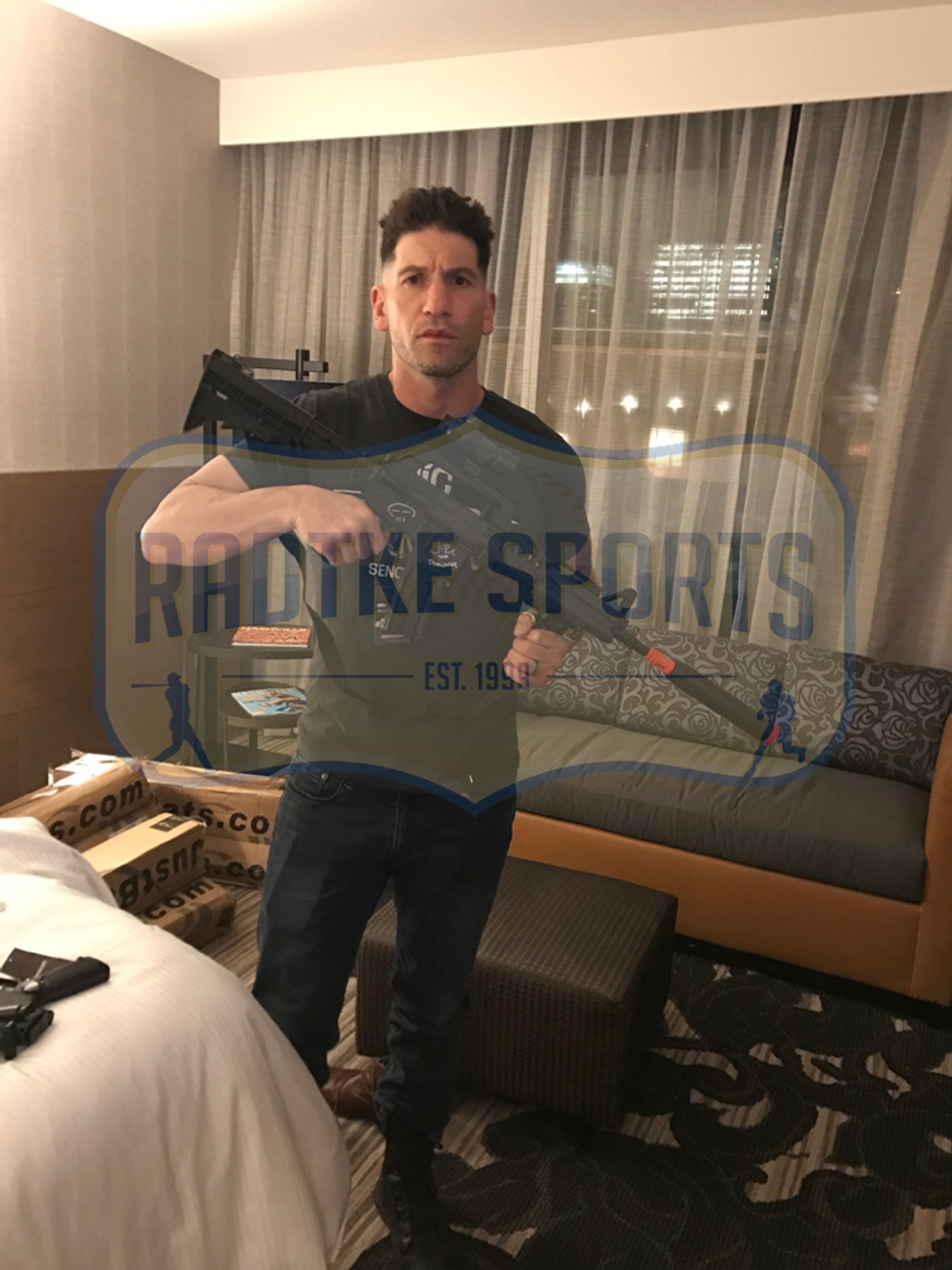 Jon Bernthal Signed Full-Size "Punisher" Replica Assault Rifle Airsoft Gun with Hand-Drawn Punisher Skull (Radtke COA) at PristineAuction.com Jon Bernthal Signed Full-Size "Punisher" Replica Assault Rifle Airsoft Gun with Hand-Drawn Punisher Skull (Radtke COA) at PristineAuction.com