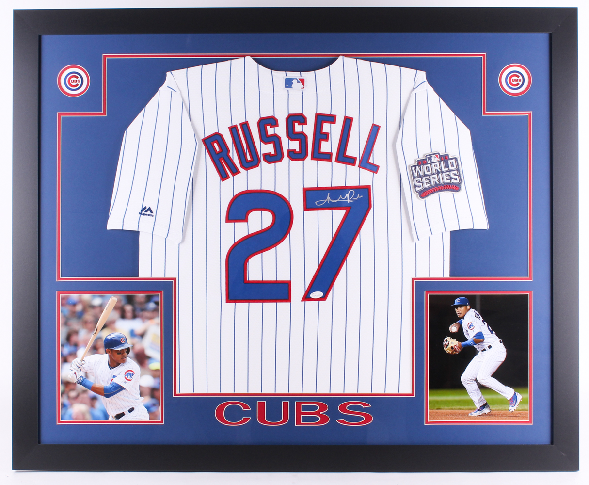 Addison Russell Signed Cubs 35" x 43" Custom Framed Jersey (JSA COA) at PristineAuction.com Addison Russell Signed Cubs 35" x 43" Custom Framed Jersey (JSA COA) at PristineAuction.com