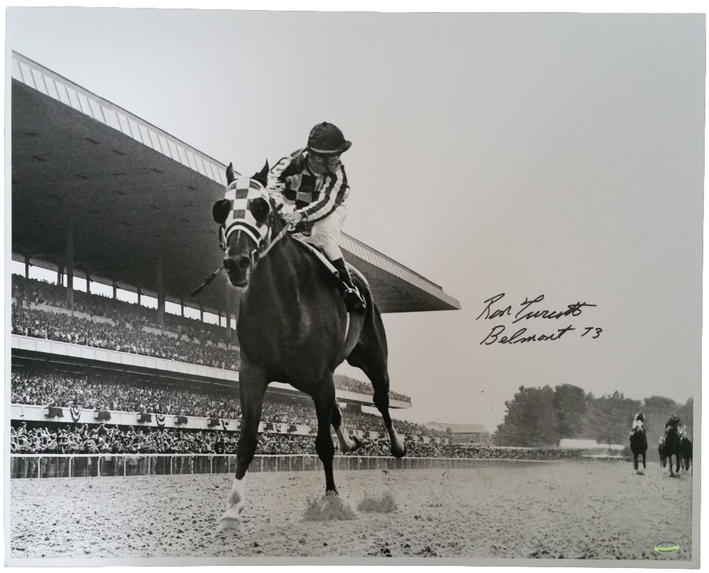 Ron Turcotte Signed Secretariat 16x20 Photo Inscribed "Belmont 73" (SI COA) at PristineAuction.com Ron Turcotte Signed Secretariat 16x20 Photo Inscribed "Belmont 73" (SI COA) at PristineAuction.com