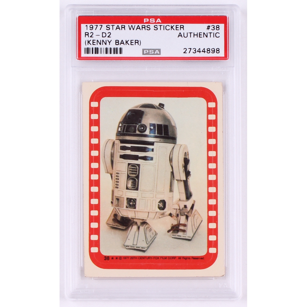 1977 Star Wars Stickers #38 R2-D2 Kenny Baker (PSA Encapsulated ...