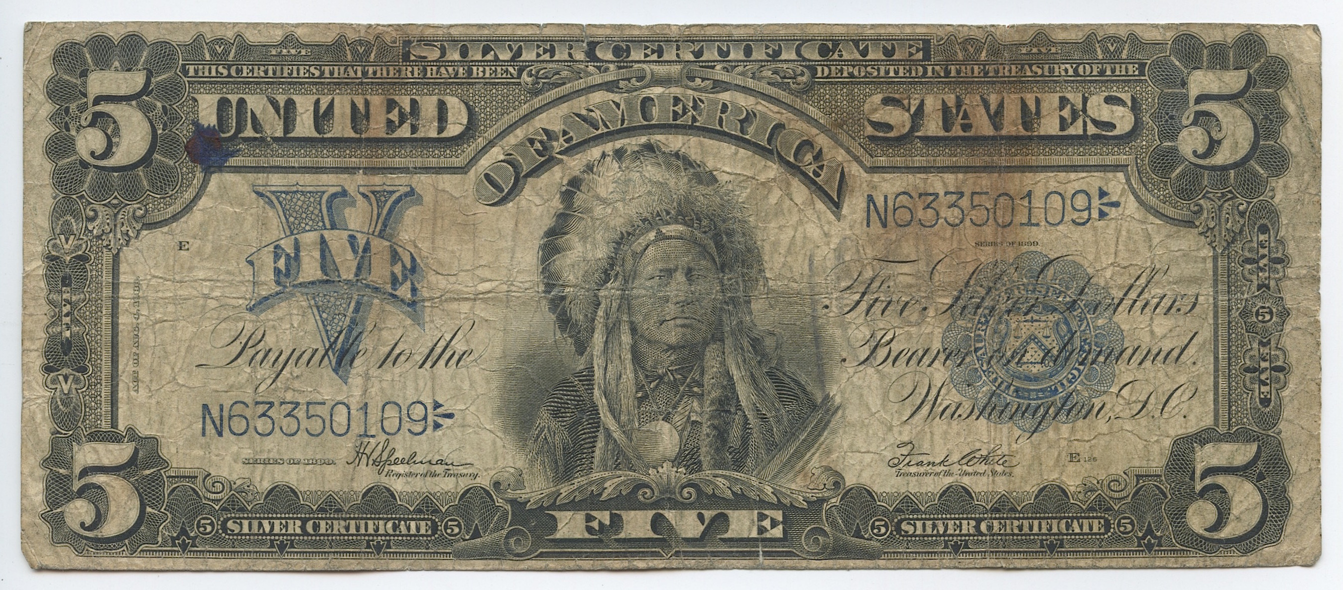 1899 5 dollar bill value
